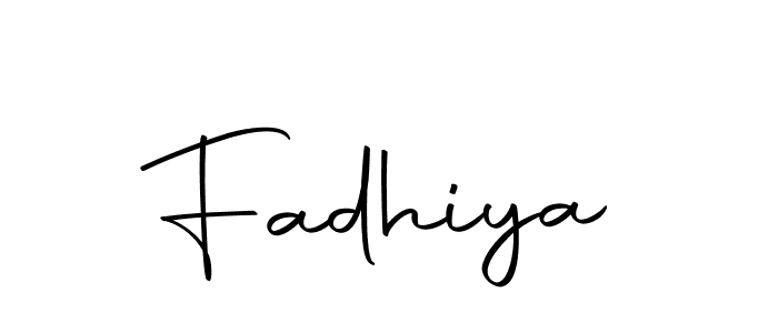 Use a signature maker to create a handwritten signature online. With this signature software, you can design (Autography-DOLnW) your own signature for name Fadhiya. Fadhiya signature style 10 images and pictures png