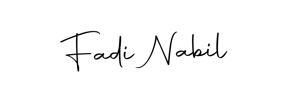 Design your own signature with our free online signature maker. With this signature software, you can create a handwritten (Autography-DOLnW) signature for name Fadi Nabil. Fadi Nabil signature style 10 images and pictures png