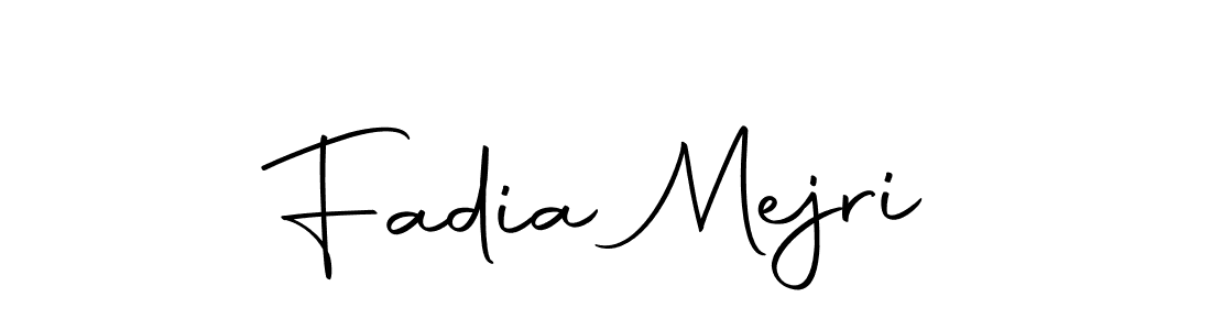 You should practise on your own different ways (Autography-DOLnW) to write your name (Fadia Mejri) in signature. don't let someone else do it for you. Fadia Mejri signature style 10 images and pictures png