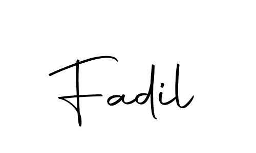 Create a beautiful signature design for name Fadil. With this signature (Autography-DOLnW) fonts, you can make a handwritten signature for free. Fadil signature style 10 images and pictures png