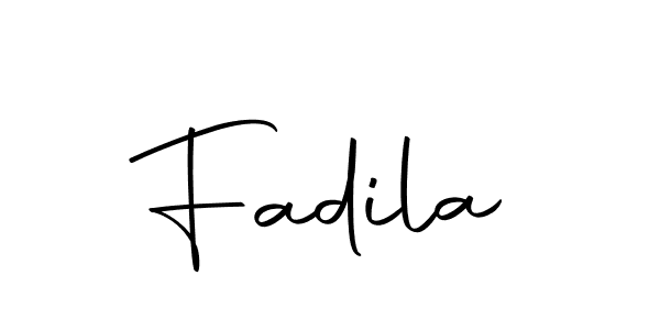 Use a signature maker to create a handwritten signature online. With this signature software, you can design (Autography-DOLnW) your own signature for name Fadila. Fadila signature style 10 images and pictures png