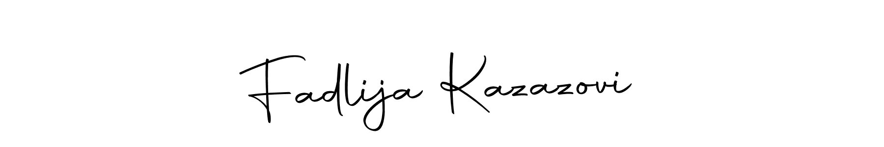 Create a beautiful signature design for name Fadlija Kazazović. With this signature (Autography-DOLnW) fonts, you can make a handwritten signature for free. Fadlija Kazazović signature style 10 images and pictures png