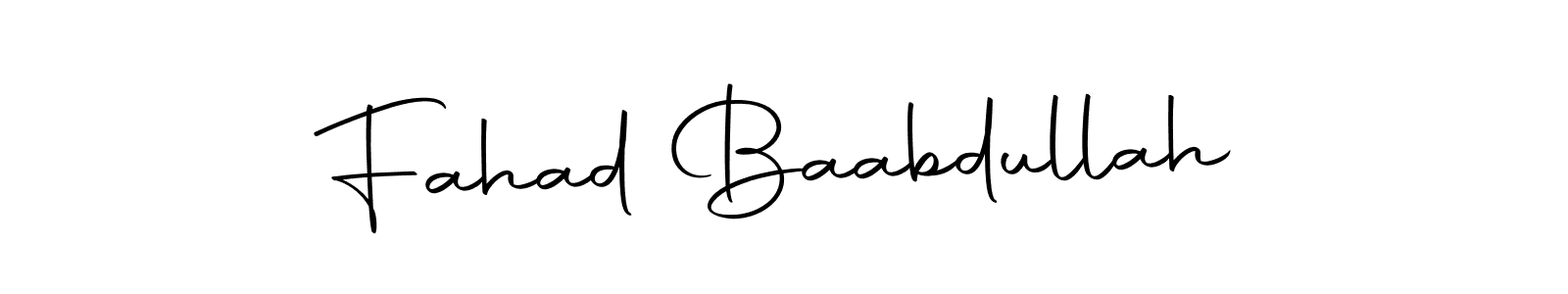 Make a beautiful signature design for name Fahad Baabdullah. Use this online signature maker to create a handwritten signature for free. Fahad Baabdullah signature style 10 images and pictures png