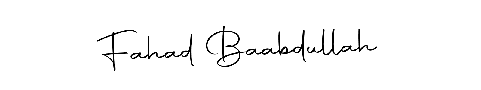 The best way (Autography-DOLnW) to make a short signature is to pick only two or three words in your name. The name Fahad Baabdullah include a total of six letters. For converting this name. Fahad Baabdullah signature style 10 images and pictures png