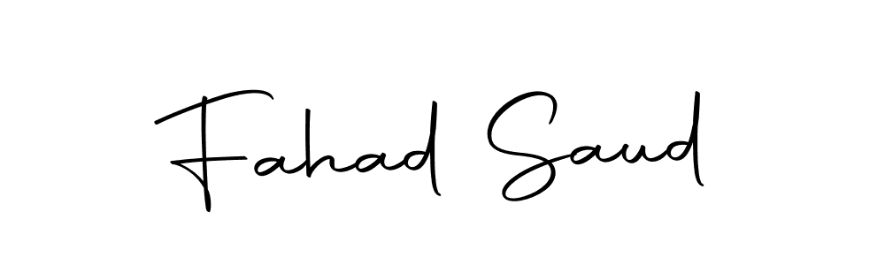 You should practise on your own different ways (Autography-DOLnW) to write your name (Fahad Saud) in signature. don't let someone else do it for you. Fahad Saud signature style 10 images and pictures png