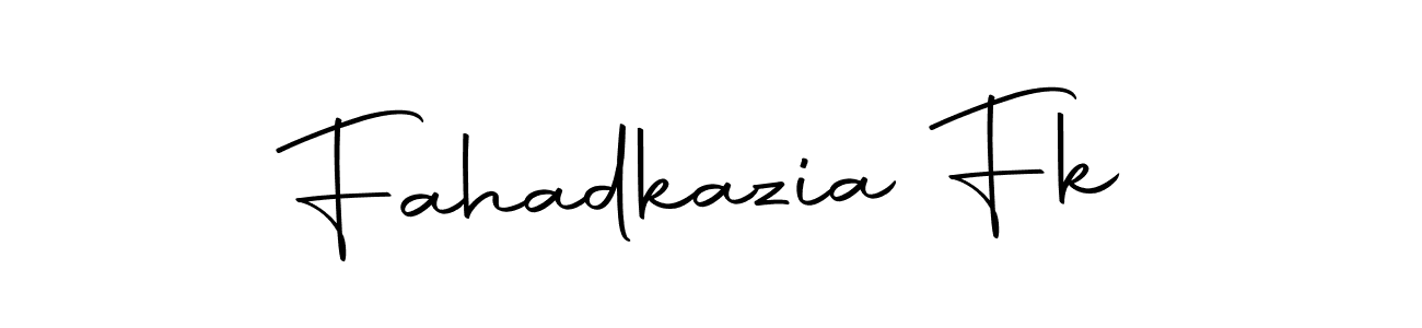 You should practise on your own different ways (Autography-DOLnW) to write your name (Fahadkazia Fk) in signature. don't let someone else do it for you. Fahadkazia Fk signature style 10 images and pictures png