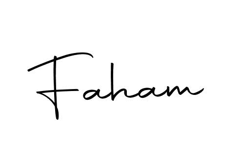 Faham stylish signature style. Best Handwritten Sign (Autography-DOLnW) for my name. Handwritten Signature Collection Ideas for my name Faham. Faham signature style 10 images and pictures png