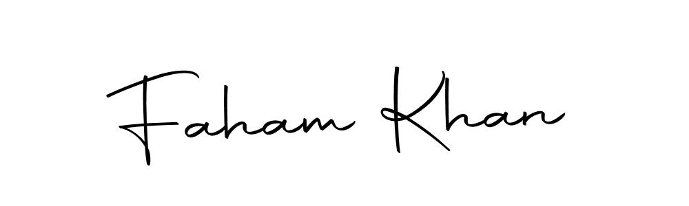 Make a short Faham Khan signature style. Manage your documents anywhere anytime using Autography-DOLnW. Create and add eSignatures, submit forms, share and send files easily. Faham Khan signature style 10 images and pictures png