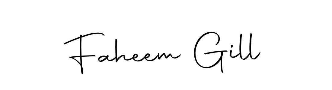 Make a beautiful signature design for name Faheem Gill. With this signature (Autography-DOLnW) style, you can create a handwritten signature for free. Faheem Gill signature style 10 images and pictures png