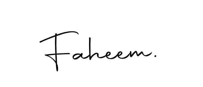 Make a beautiful signature design for name Faheem.. With this signature (Autography-DOLnW) style, you can create a handwritten signature for free. Faheem. signature style 10 images and pictures png