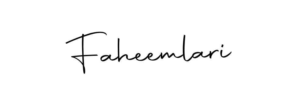 How to make Faheemlari signature? Autography-DOLnW is a professional autograph style. Create handwritten signature for Faheemlari name. Faheemlari signature style 10 images and pictures png