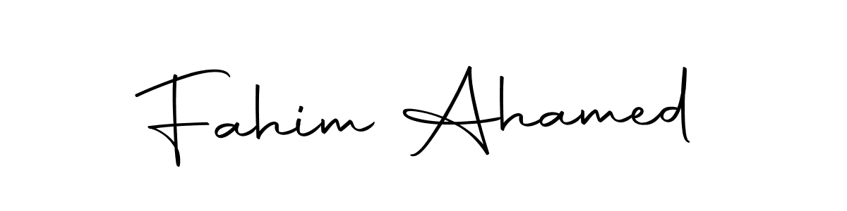 How to make Fahim Ahamed name signature. Use Autography-DOLnW style for creating short signs online. This is the latest handwritten sign. Fahim Ahamed signature style 10 images and pictures png