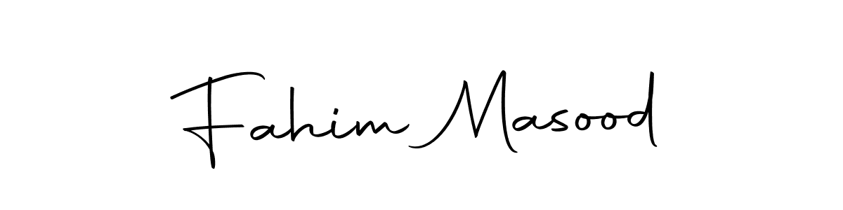 Design your own signature with our free online signature maker. With this signature software, you can create a handwritten (Autography-DOLnW) signature for name Fahim Masood. Fahim Masood signature style 10 images and pictures png