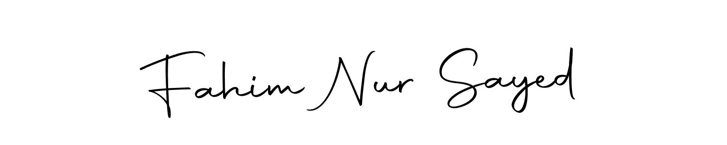 Design your own signature with our free online signature maker. With this signature software, you can create a handwritten (Autography-DOLnW) signature for name Fahim Nur Sayed. Fahim Nur Sayed signature style 10 images and pictures png