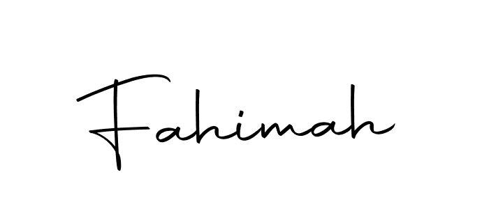 Design your own signature with our free online signature maker. With this signature software, you can create a handwritten (Autography-DOLnW) signature for name Fahimah. Fahimah signature style 10 images and pictures png