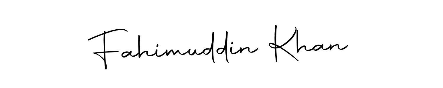 Create a beautiful signature design for name Fahimuddin Khan. With this signature (Autography-DOLnW) fonts, you can make a handwritten signature for free. Fahimuddin Khan signature style 10 images and pictures png