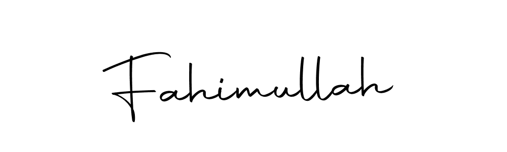 Create a beautiful signature design for name Fahimullah. With this signature (Autography-DOLnW) fonts, you can make a handwritten signature for free. Fahimullah signature style 10 images and pictures png