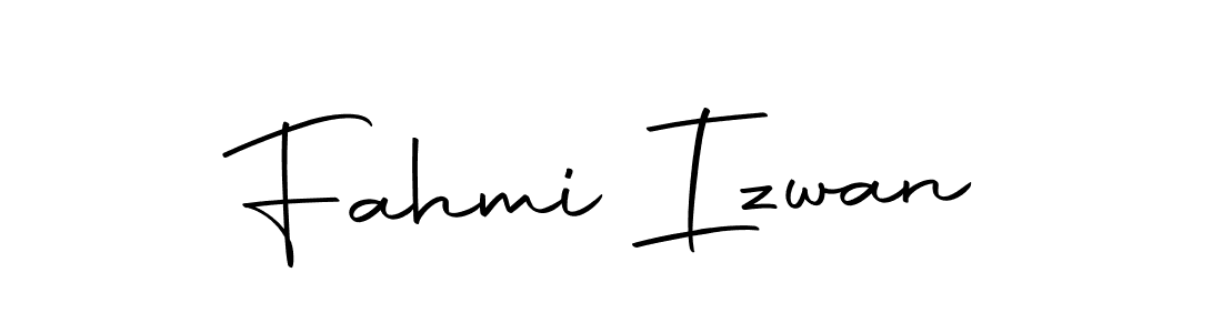 How to make Fahmi Izwan name signature. Use Autography-DOLnW style for creating short signs online. This is the latest handwritten sign. Fahmi Izwan signature style 10 images and pictures png