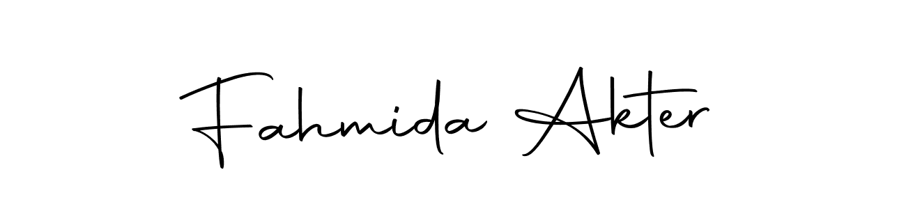 Make a short Fahmida Akter signature style. Manage your documents anywhere anytime using Autography-DOLnW. Create and add eSignatures, submit forms, share and send files easily. Fahmida Akter signature style 10 images and pictures png