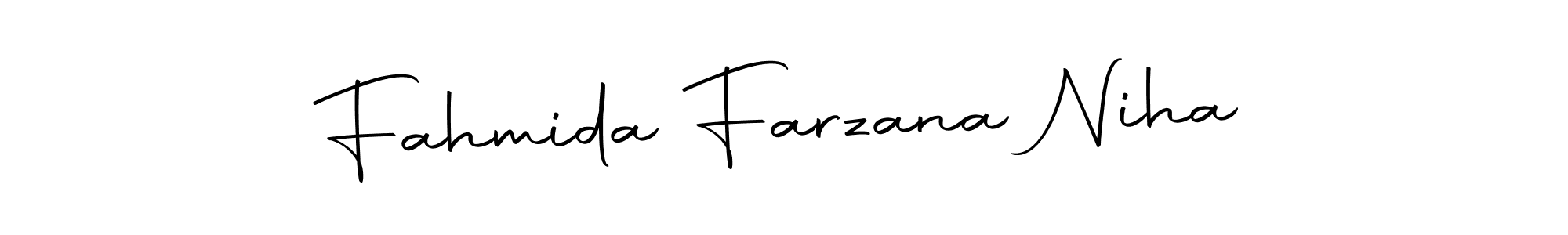 Use a signature maker to create a handwritten signature online. With this signature software, you can design (Autography-DOLnW) your own signature for name Fahmida Farzana Niha. Fahmida Farzana Niha signature style 10 images and pictures png