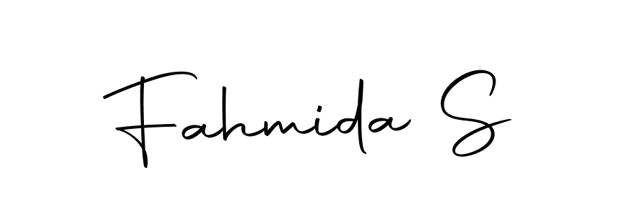 if you are searching for the best signature style for your name Fahmida S. so please give up your signature search. here we have designed multiple signature styles  using Autography-DOLnW. Fahmida S signature style 10 images and pictures png