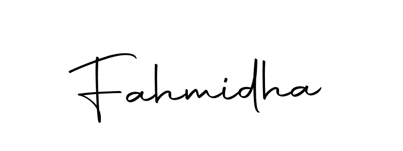 Also we have Fahmidha name is the best signature style. Create professional handwritten signature collection using Autography-DOLnW autograph style. Fahmidha signature style 10 images and pictures png