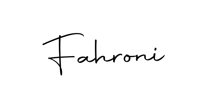 You should practise on your own different ways (Autography-DOLnW) to write your name (Fahroni) in signature. don't let someone else do it for you. Fahroni signature style 10 images and pictures png