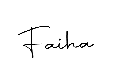 Design your own signature with our free online signature maker. With this signature software, you can create a handwritten (Autography-DOLnW) signature for name Faiha. Faiha signature style 10 images and pictures png