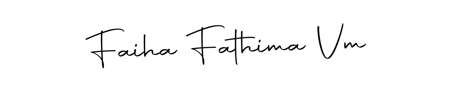 You should practise on your own different ways (Autography-DOLnW) to write your name (Faiha Fathima Vm) in signature. don't let someone else do it for you. Faiha Fathima Vm signature style 10 images and pictures png