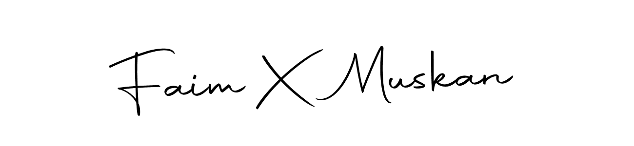 Faim X Muskan stylish signature style. Best Handwritten Sign (Autography-DOLnW) for my name. Handwritten Signature Collection Ideas for my name Faim X Muskan. Faim X Muskan signature style 10 images and pictures png