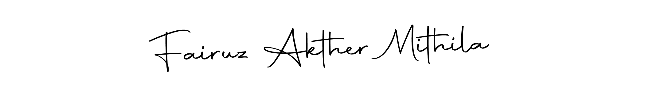 The best way (Autography-DOLnW) to make a short signature is to pick only two or three words in your name. The name Fairuz Akther Mithila include a total of six letters. For converting this name. Fairuz Akther Mithila signature style 10 images and pictures png