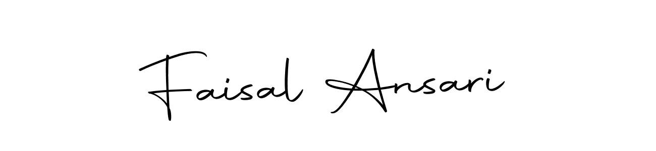 How to make Faisal Ansari name signature. Use Autography-DOLnW style for creating short signs online. This is the latest handwritten sign. Faisal Ansari signature style 10 images and pictures png