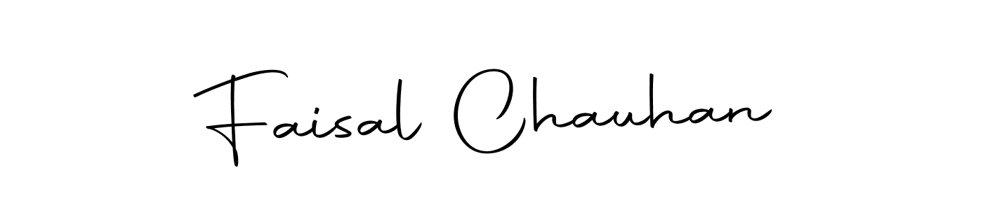 How to make Faisal Chauhan name signature. Use Autography-DOLnW style for creating short signs online. This is the latest handwritten sign. Faisal Chauhan signature style 10 images and pictures png