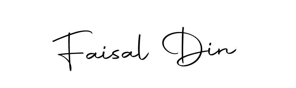 Design your own signature with our free online signature maker. With this signature software, you can create a handwritten (Autography-DOLnW) signature for name Faisal Din. Faisal Din signature style 10 images and pictures png