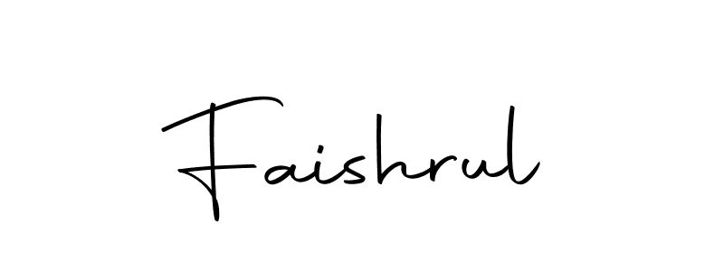Design your own signature with our free online signature maker. With this signature software, you can create a handwritten (Autography-DOLnW) signature for name Faishrul. Faishrul signature style 10 images and pictures png