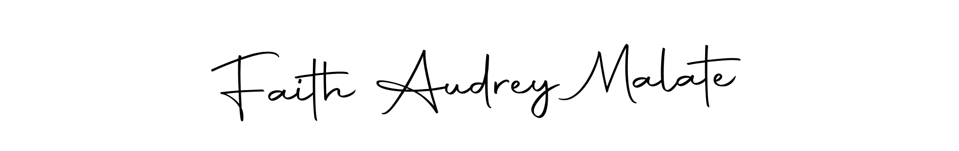 Make a beautiful signature design for name Faith Audrey Malate. With this signature (Autography-DOLnW) style, you can create a handwritten signature for free. Faith Audrey Malate signature style 10 images and pictures png