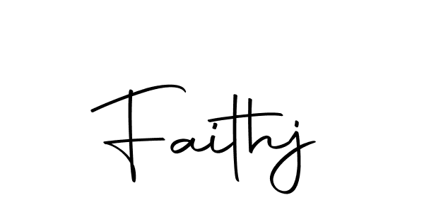 Use a signature maker to create a handwritten signature online. With this signature software, you can design (Autography-DOLnW) your own signature for name Faithj. Faithj signature style 10 images and pictures png