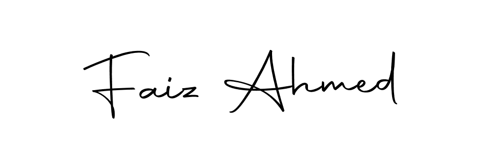 How to make Faiz Ahmed name signature. Use Autography-DOLnW style for creating short signs online. This is the latest handwritten sign. Faiz Ahmed signature style 10 images and pictures png