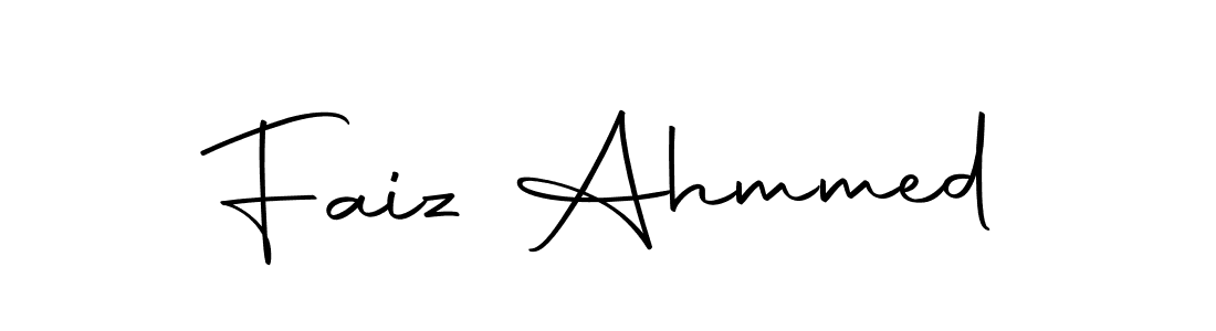 How to make Faiz Ahmmed name signature. Use Autography-DOLnW style for creating short signs online. This is the latest handwritten sign. Faiz Ahmmed signature style 10 images and pictures png