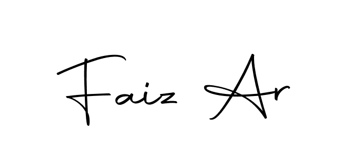 You should practise on your own different ways (Autography-DOLnW) to write your name (Faiz Ar) in signature. don't let someone else do it for you. Faiz Ar signature style 10 images and pictures png