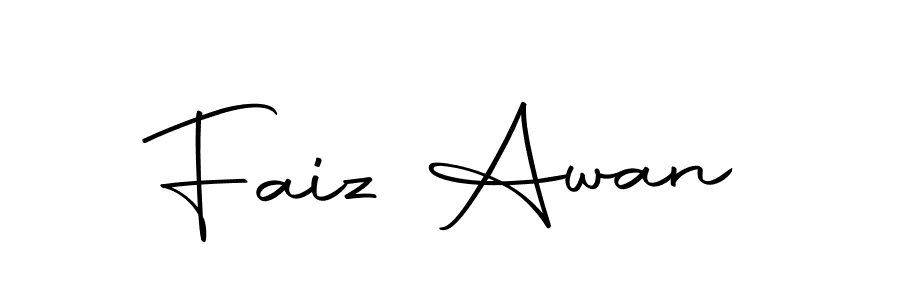 Faiz Awan stylish signature style. Best Handwritten Sign (Autography-DOLnW) for my name. Handwritten Signature Collection Ideas for my name Faiz Awan. Faiz Awan signature style 10 images and pictures png