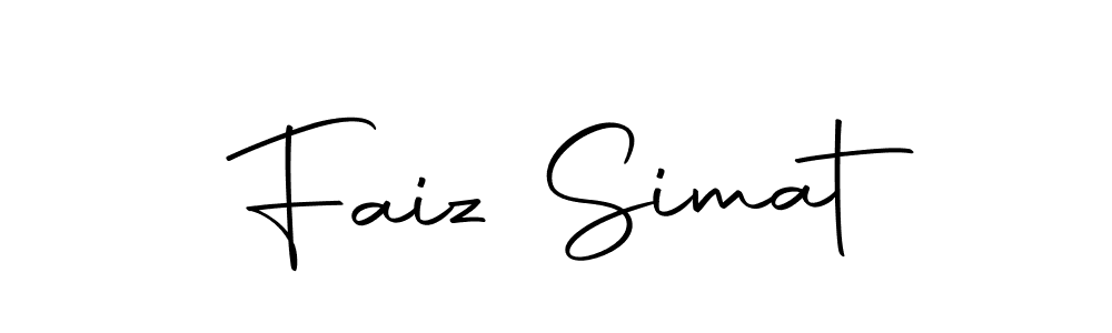 How to make Faiz Simat name signature. Use Autography-DOLnW style for creating short signs online. This is the latest handwritten sign. Faiz Simat signature style 10 images and pictures png