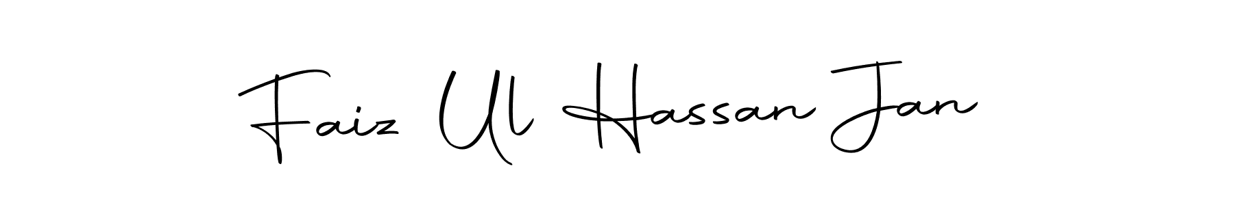 Create a beautiful signature design for name Faiz Ul Hassan Jan. With this signature (Autography-DOLnW) fonts, you can make a handwritten signature for free. Faiz Ul Hassan Jan signature style 10 images and pictures png