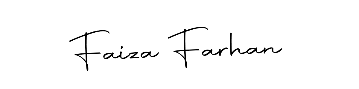 Faiza Farhan stylish signature style. Best Handwritten Sign (Autography-DOLnW) for my name. Handwritten Signature Collection Ideas for my name Faiza Farhan. Faiza Farhan signature style 10 images and pictures png