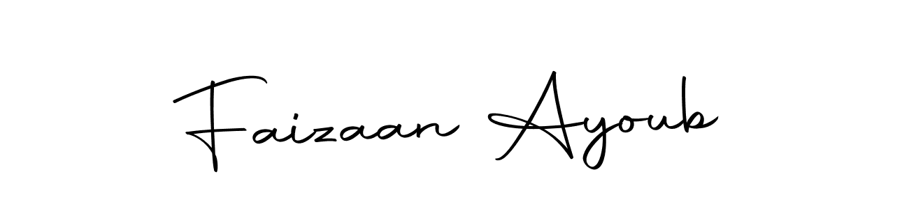 Autography-DOLnW is a professional signature style that is perfect for those who want to add a touch of class to their signature. It is also a great choice for those who want to make their signature more unique. Get Faizaan Ayoub name to fancy signature for free. Faizaan Ayoub signature style 10 images and pictures png