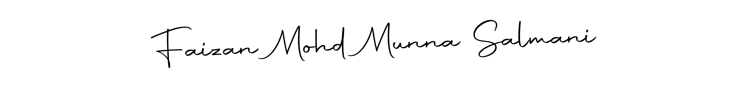 You should practise on your own different ways (Autography-DOLnW) to write your name (Faizan Mohd Munna Salmani) in signature. don't let someone else do it for you. Faizan Mohd Munna Salmani signature style 10 images and pictures png