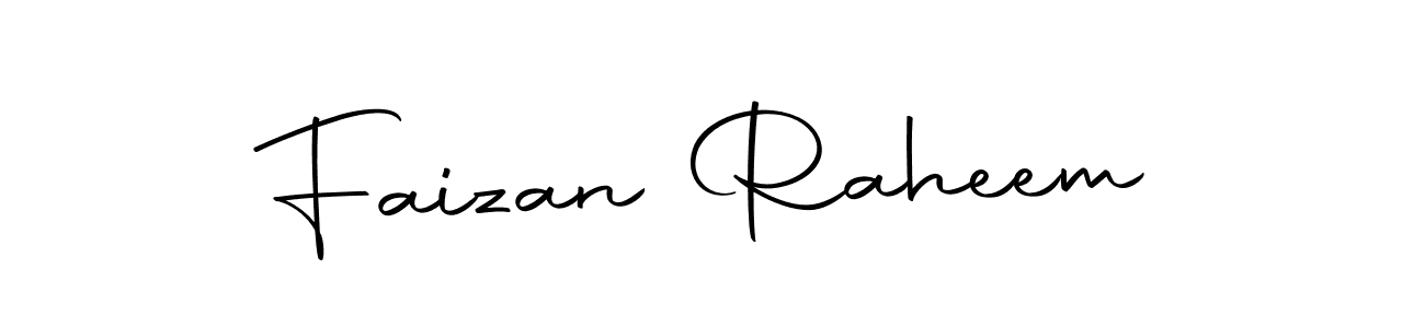 Make a beautiful signature design for name Faizan Raheem. Use this online signature maker to create a handwritten signature for free. Faizan Raheem signature style 10 images and pictures png