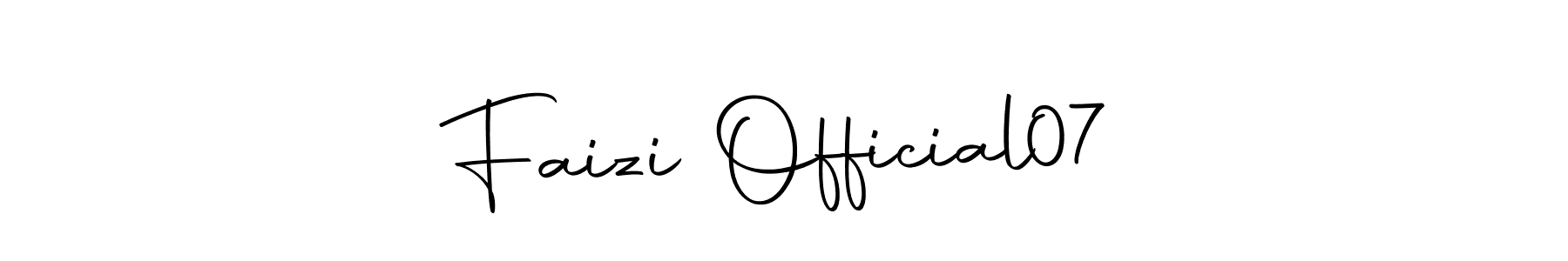 How to make Faizi Official  07 signature? Autography-DOLnW is a professional autograph style. Create handwritten signature for Faizi Official  07 name. Faizi Official  07 signature style 10 images and pictures png