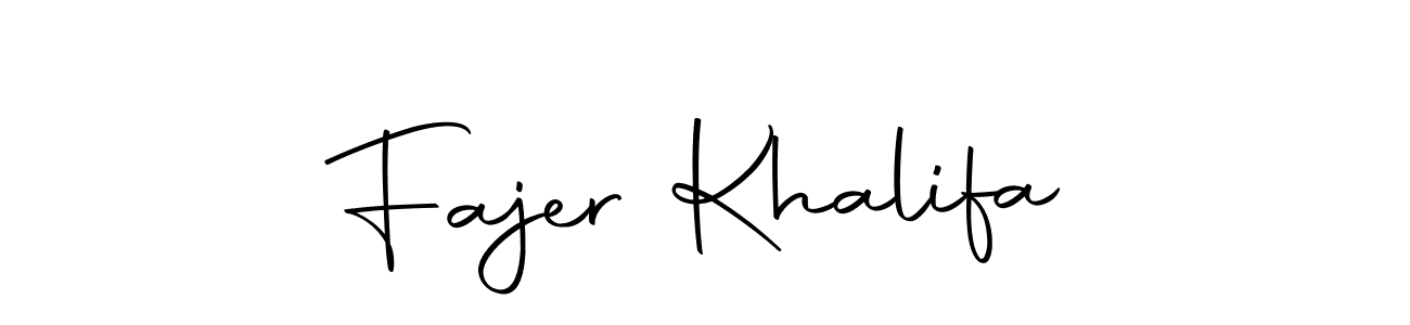 Use a signature maker to create a handwritten signature online. With this signature software, you can design (Autography-DOLnW) your own signature for name Fajer Khalifa. Fajer Khalifa signature style 10 images and pictures png