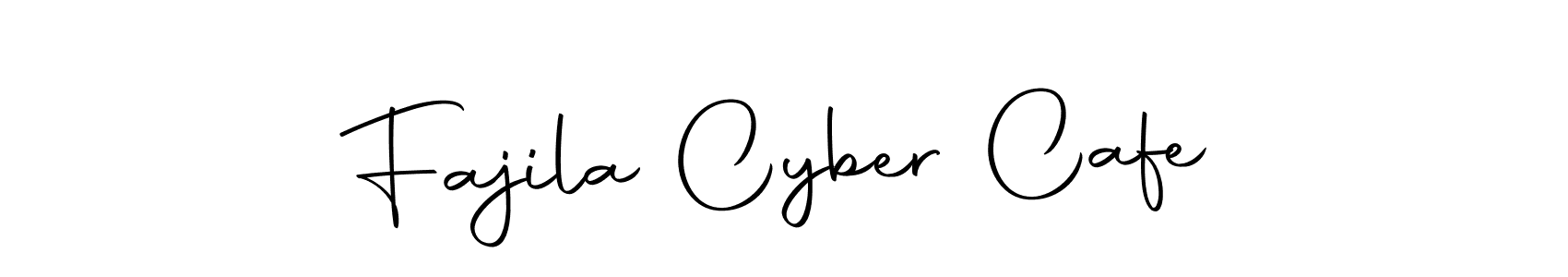 Design your own signature with our free online signature maker. With this signature software, you can create a handwritten (Autography-DOLnW) signature for name Fajila Cyber Cafe. Fajila Cyber Cafe signature style 10 images and pictures png